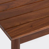 ONIJA Furniture Solid sheesham Wood Bedroom Bench, Slatted Top Design, Walnut Finish, (100 * 40 * 40 cm)